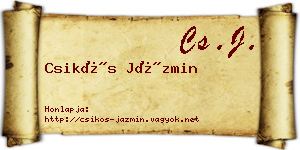 Csikós Jázmin névjegykártya